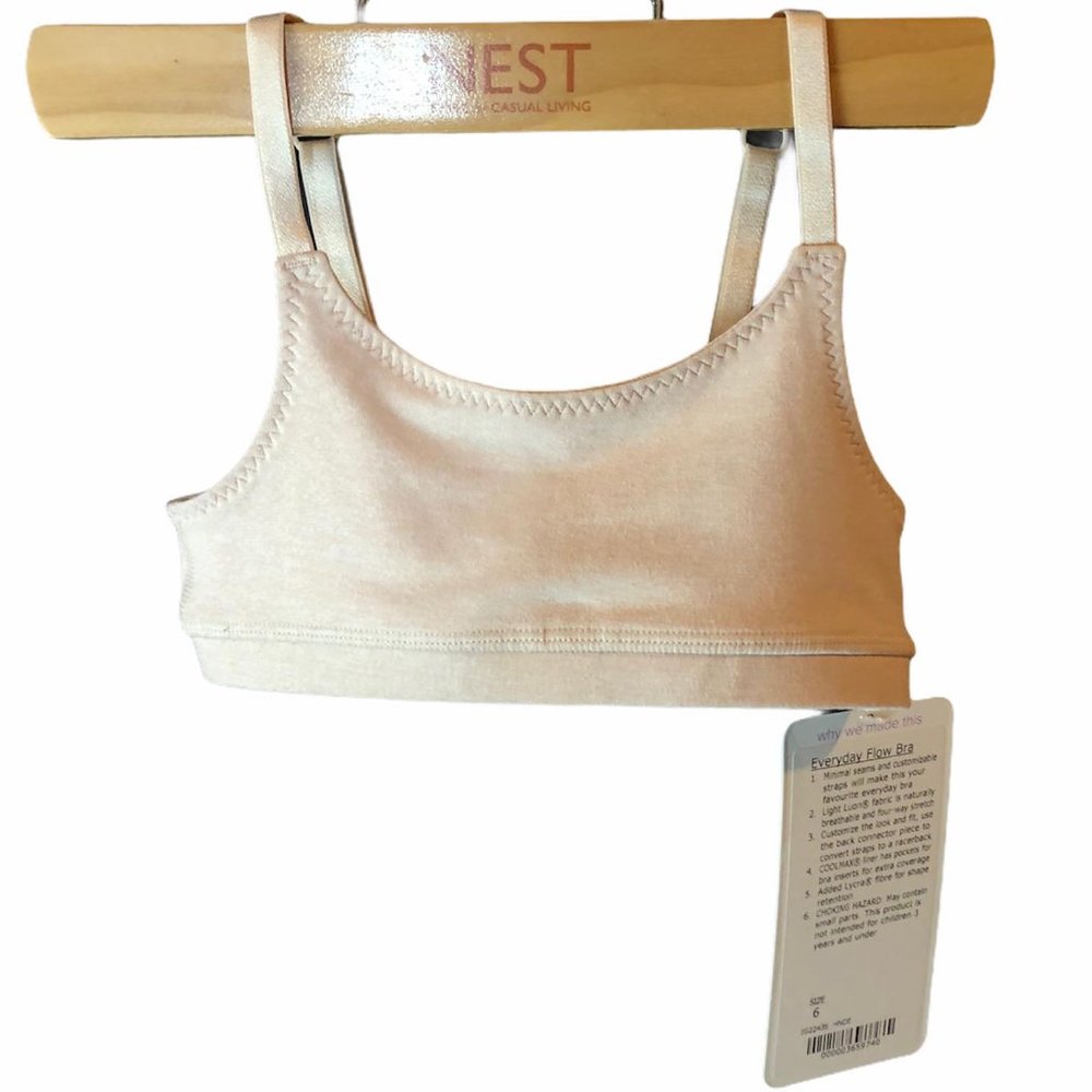 NWT Ivivva Cream Kids Everyday Flow Bra